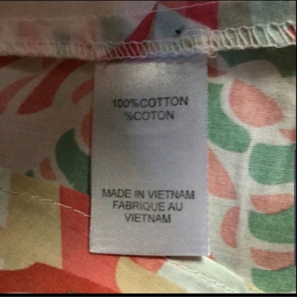 Tahari Multicolored Print Ruffle Top XS - Picture 5 of 7